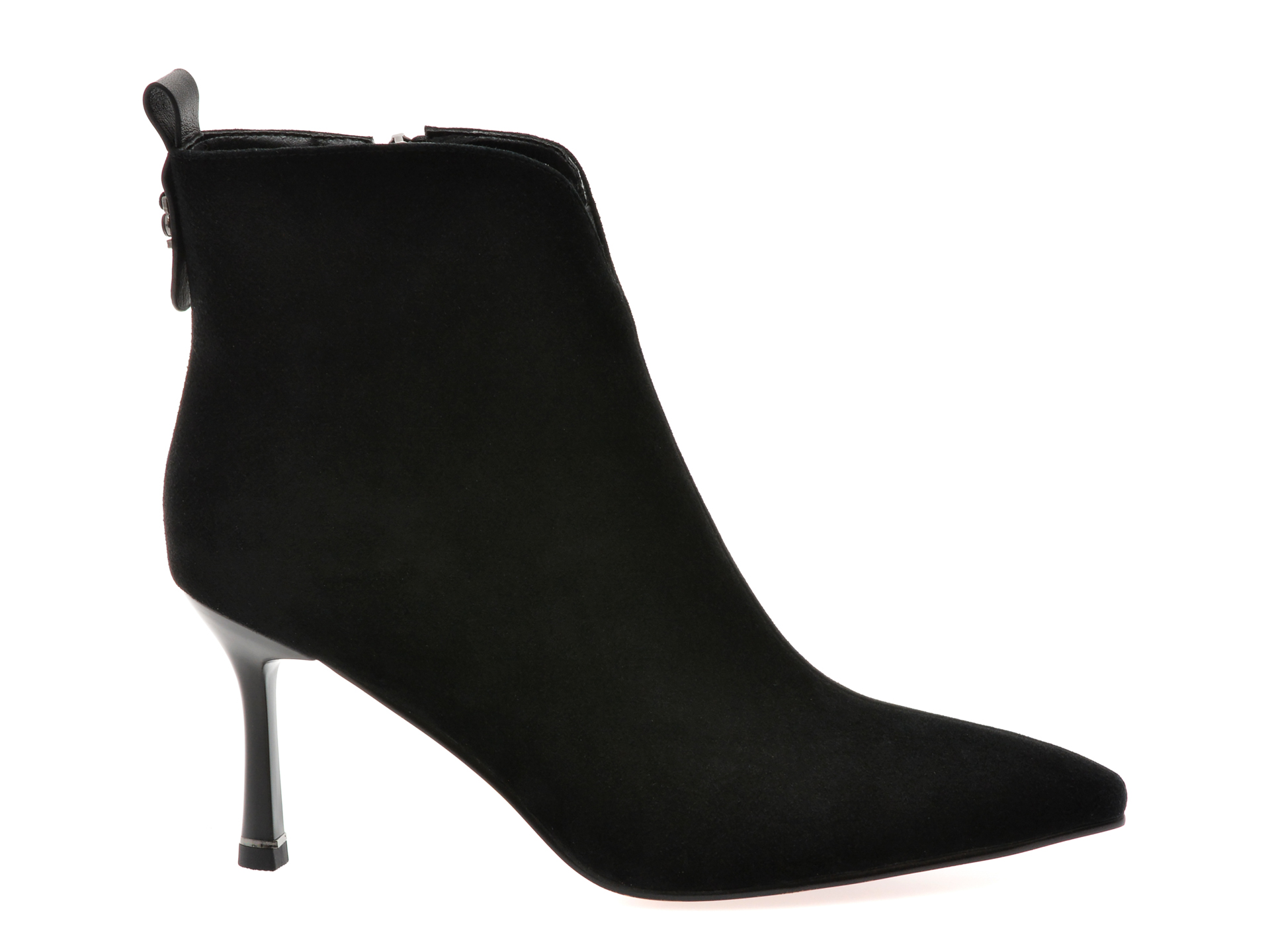 Botine elegante ALDO negre, JY50004, din piele intoarsa