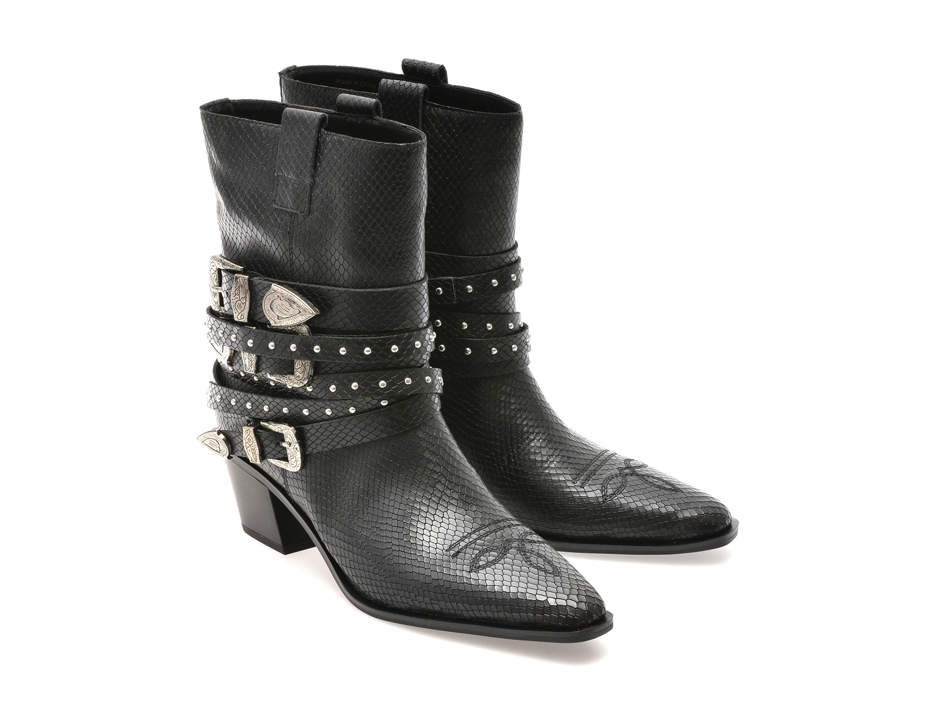 Ciocate elegante ALDO negre, 13848382, din piele croco