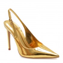 Pantofi eleganti ALDO aurii, STESSYSLING712, din piele ecologica lacuita