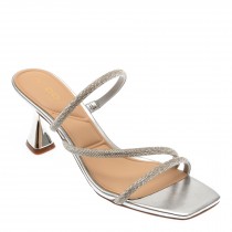 Papuci eleganti ALDO argintii, 13738898, din material textil