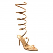 Sandale elegante ALDO aurii, 13736286, din piele ecologica