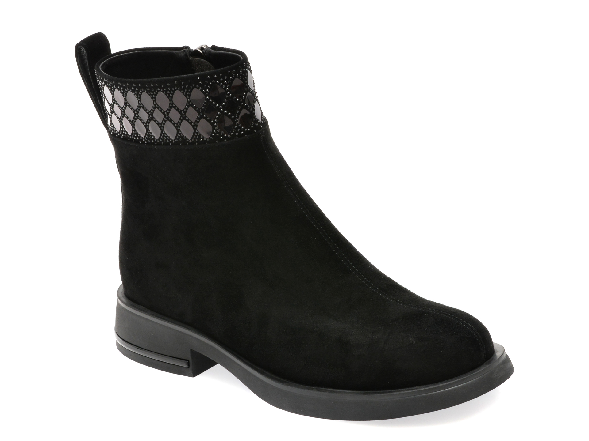 Ghete casual ALDO negre, K350063, din piele intoarsa