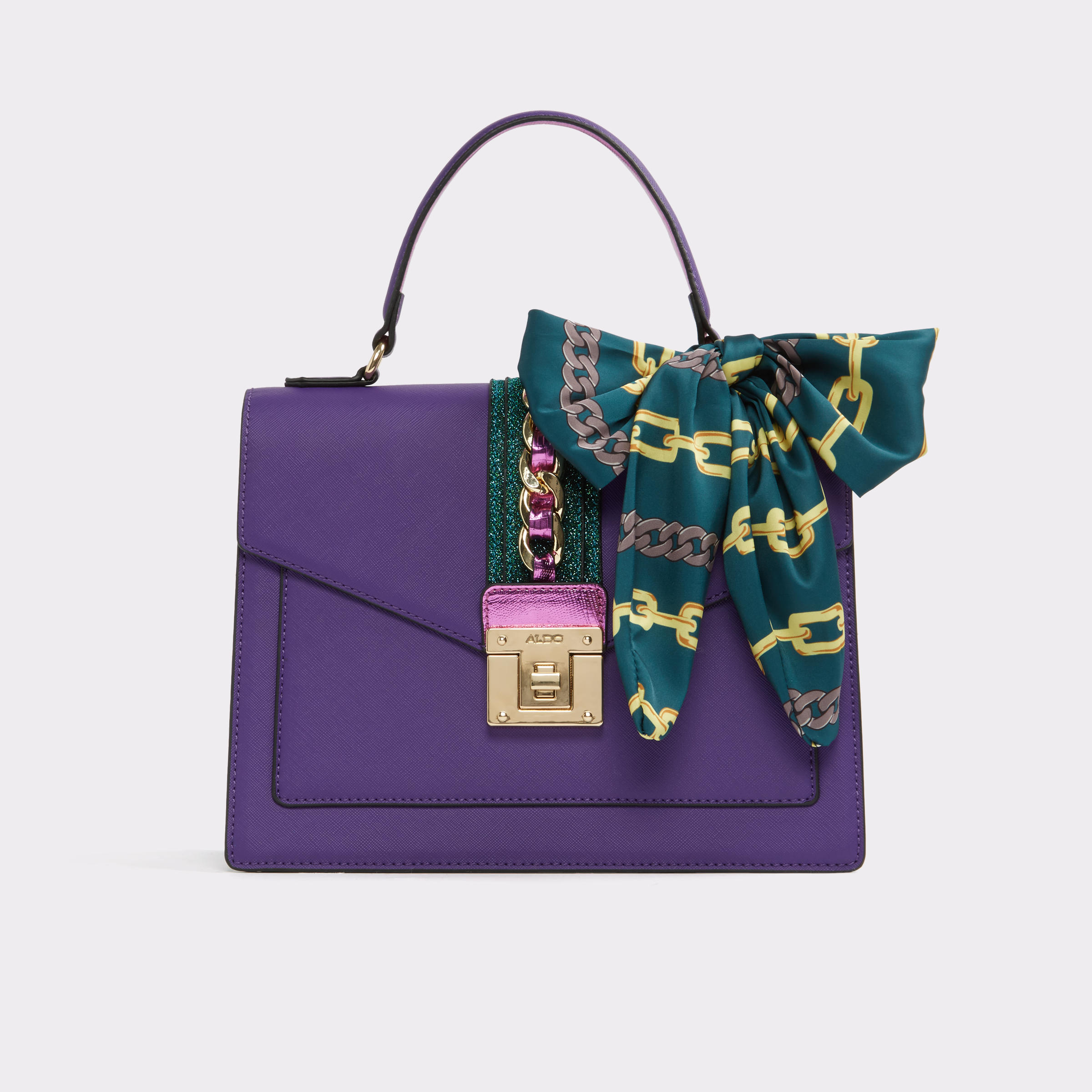 Poseta violet, de dama, aldo - glend50, din piele ecologica