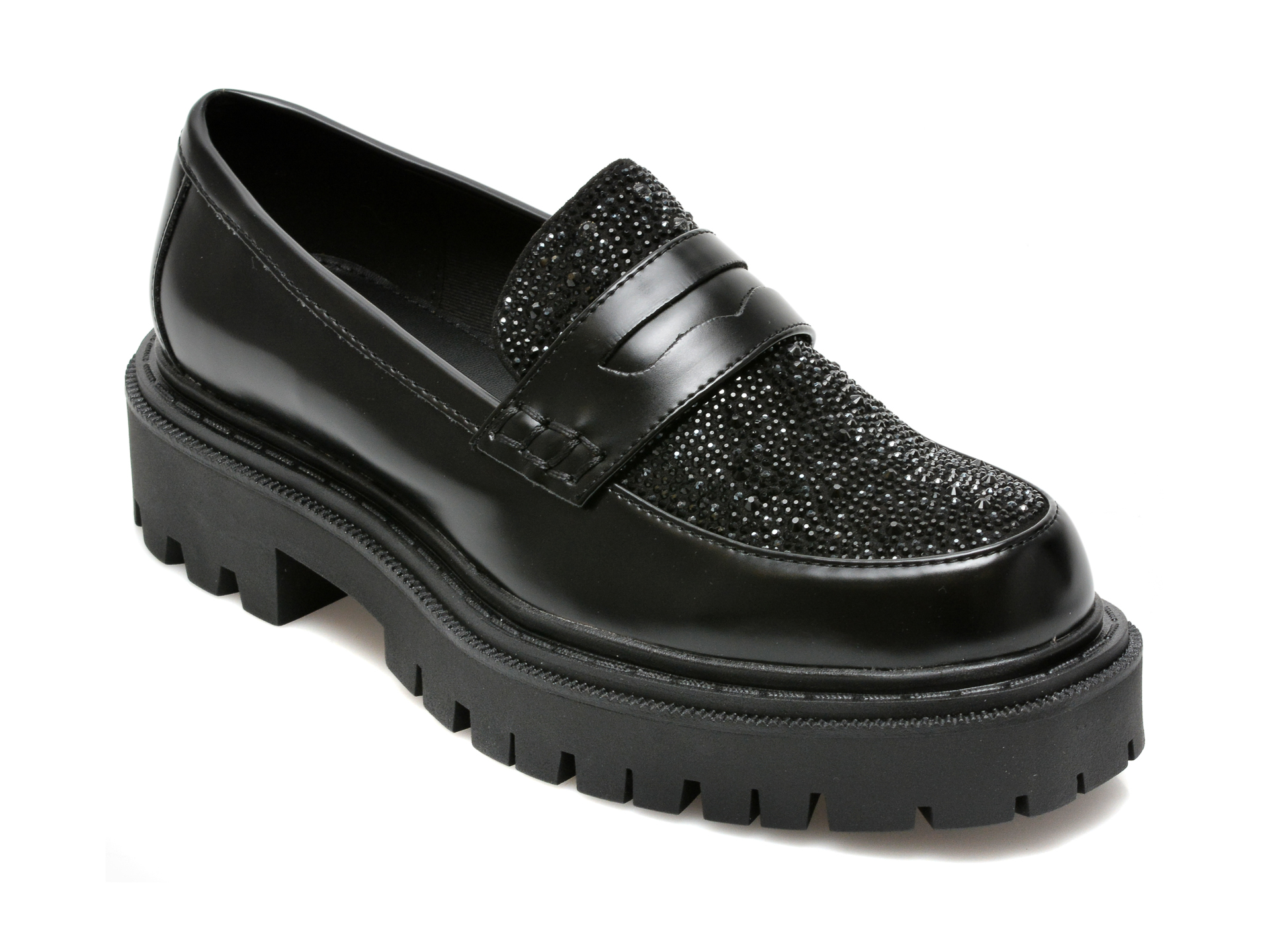 Pantofi ALDO negri, BIGSTRUT007, din piele ecologica Aldo imagine reduceri