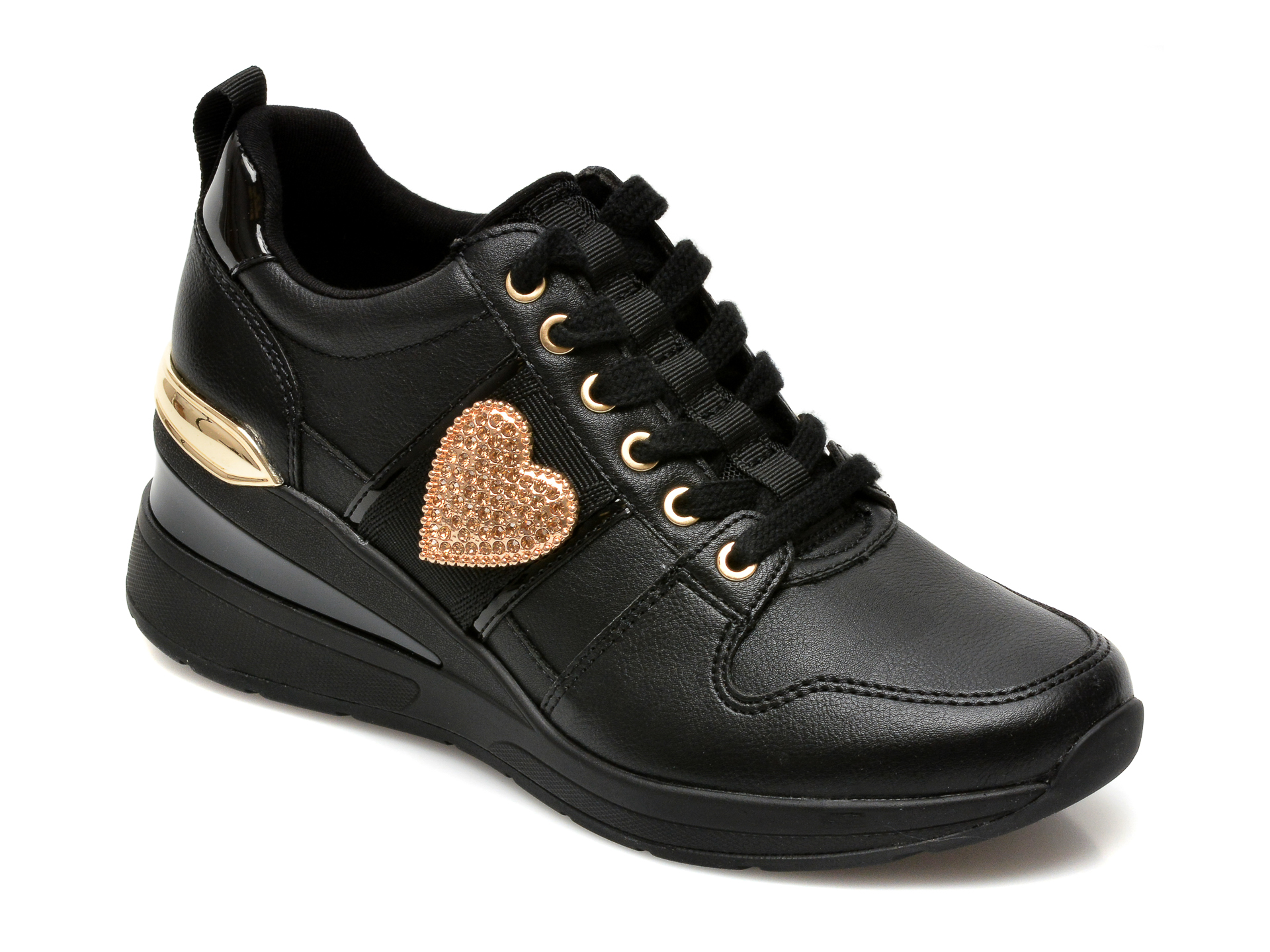 Pantofi ALDO negri, Zalle001, din piele ecologica ALDO imagine 2022