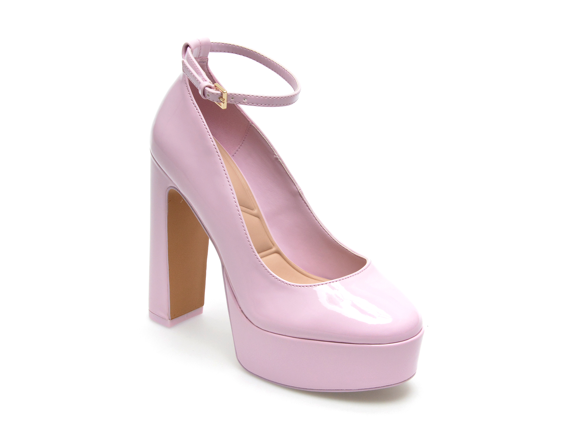 Pantofi ALDO roz, FONDA650, din piele ecologica lacuita