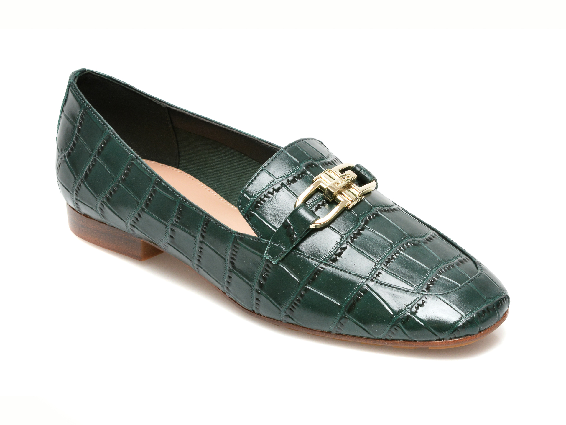 Pantofi ALDO verzi, GWUTHA301, din piele croco Aldo imagine reduceri