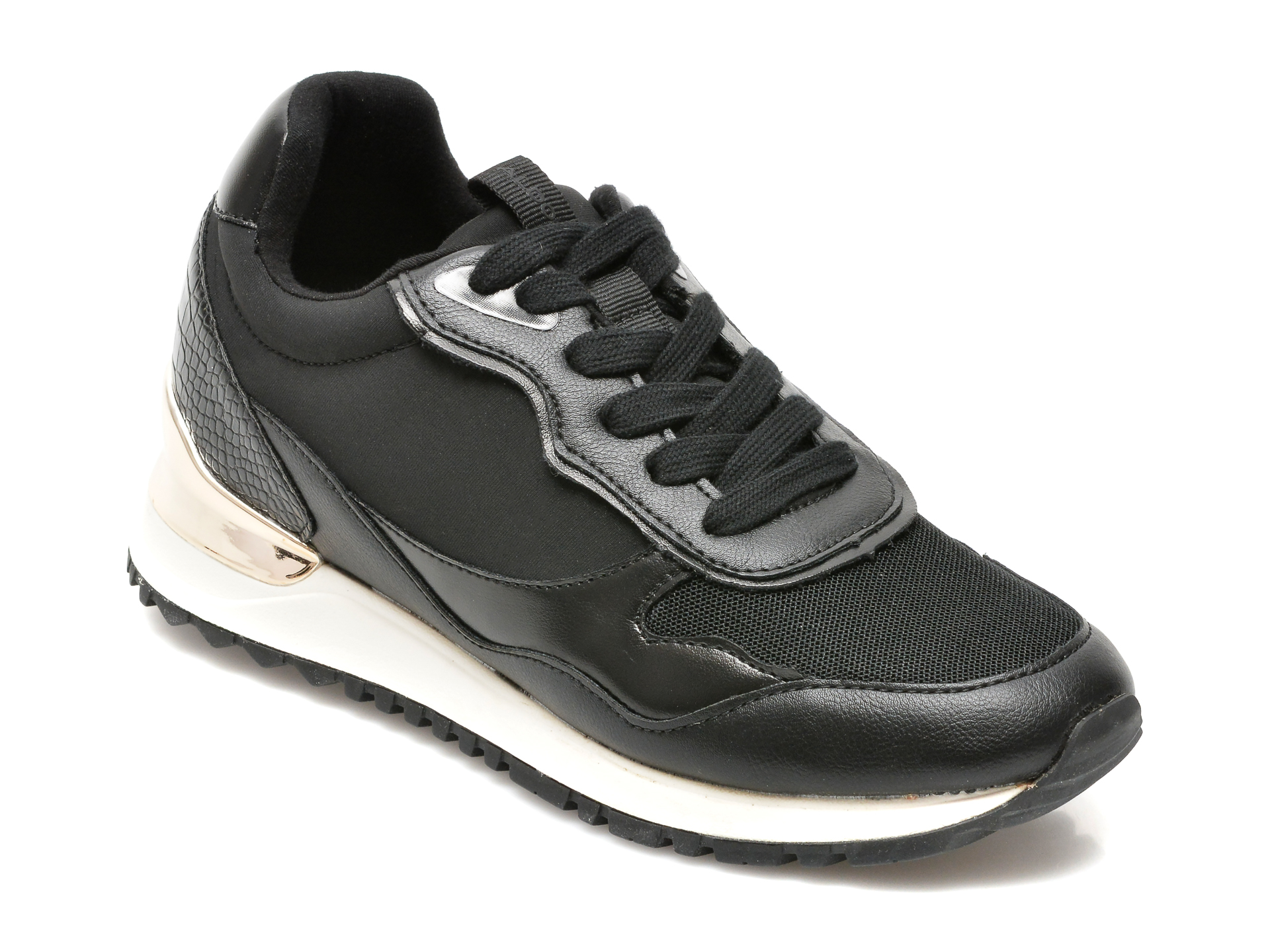 Pantofi sport ALDO negri, AREADITH001, din material textil si piele ecologica Aldo imagine reduceri
