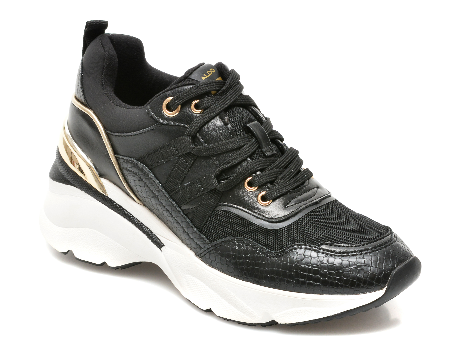 Pantofi sport ALDO negri, THALIRI001, din material textil si piele ecologica Aldo imagine reduceri