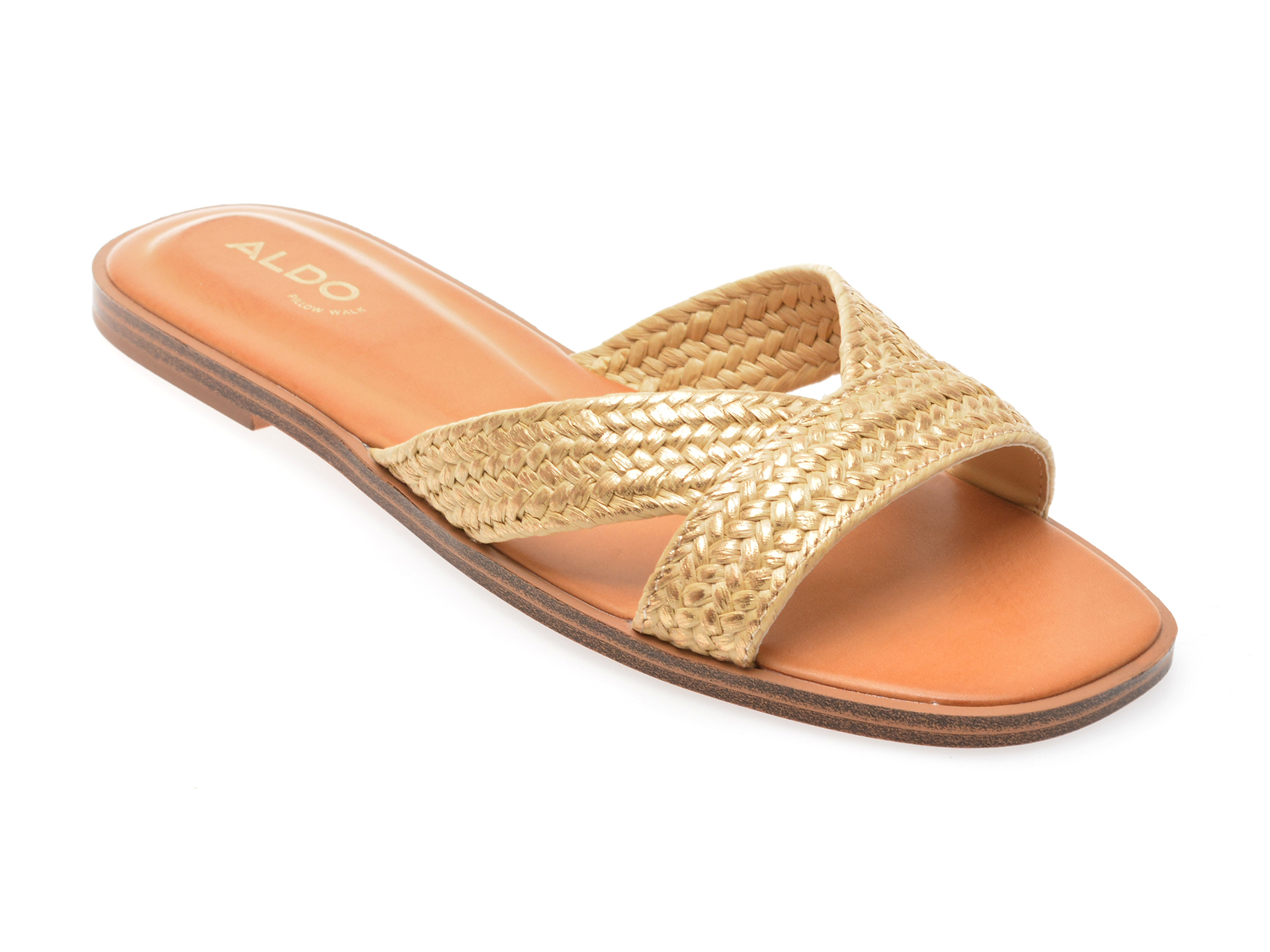 Papuci casual ALDO aurii, 13740382, din material textil