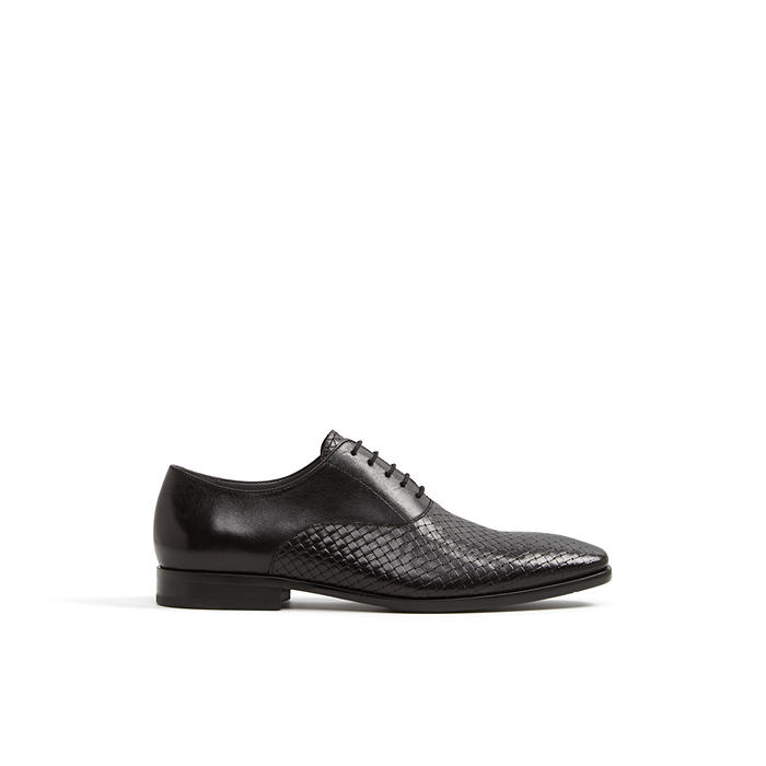Pantofi eleganti negri, pentru barbati, aldo piccadilly, din piele naturala