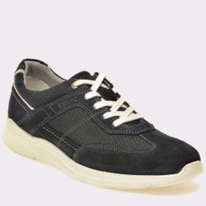 Pantofi OTTER bleumarin, 949601, din piele intoarsa