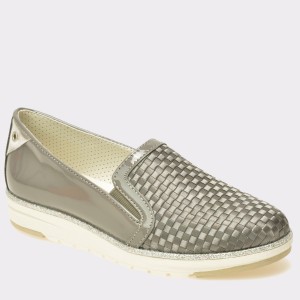 Espadrile TRIVICT gri, S17107, din piele ecologica