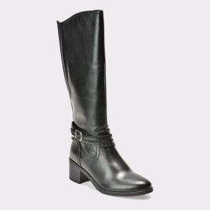 Cizme TRIVICT negre, W15176, din piele naturala