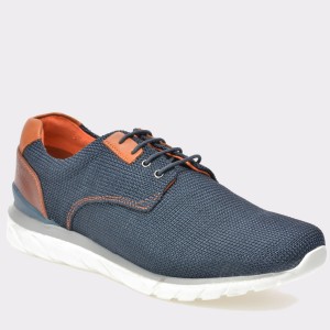 Pantofi BUGATTI bleumarin, K4209, din material textil