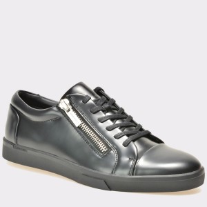 Pantofi CALVIN KLEIN negri, F0933, din piele ecologica