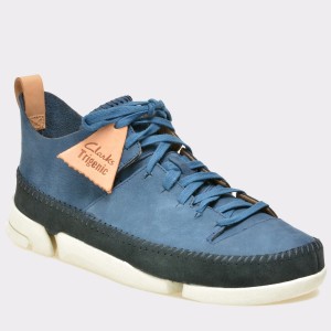 Pantofi CLARKS albastri, 6123009, din nabuc