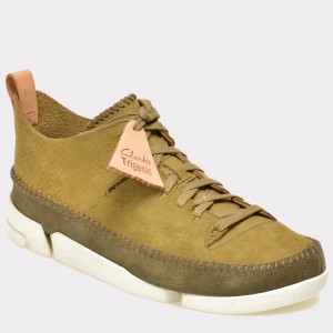 Pantofi CLARKS kaky, 6123001, din nabuc