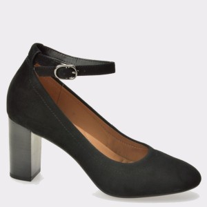 Pantofi CLARKS negri, 6128824, din piele intoarsa