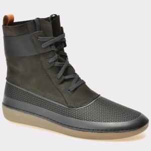 Ghete CLARKS negre, 6129330, din piele naturala