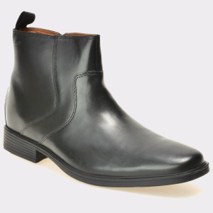 Ghete CLARKS negre, 6127729, din piele naturala
