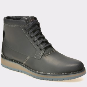 Ghete CLARKS negre, 6127862, din piele naturala