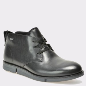 Ghete CLARKS negre, 6130166, din piele naturala