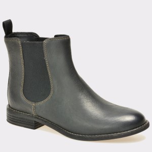 Ghete CLARKS negre, 6128429, din piele naturala