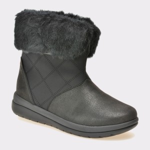 Ghete CLARKS negre, 6128672, din material textil