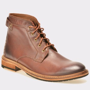 Ghete CLARKS maro, 6127775, din piele naturala