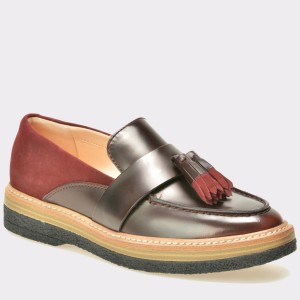Pantofi CLARKS visinii, 6126673, din piele naturala