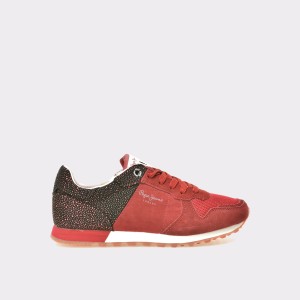 Pantofi PEPE JEANS visinii, Ls30538, din piele intoarsa