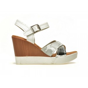 Sandale IMAGE albe, 60770, din piele ecologica