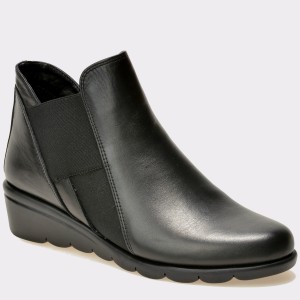 Ghete THE FLEXX negre, Jump, din piele naturala