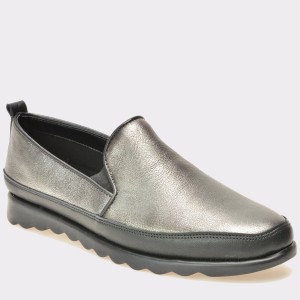Pantofi THE FLEXX argintii, Chakie, din piele naturala