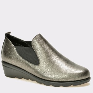 Pantofi THE FLEXX gri, Bomeran, din piele naturala