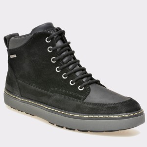 Ghete GEOX negre, U74T1B, din piele intoarsa