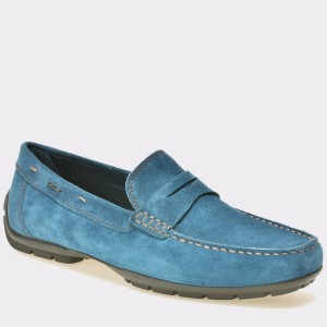 Pantofi mocasini GEOX albastri, U44Q6D, din piele intoarsa
