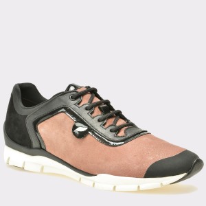 Pantofi GEOX roz, D62F2B, din piele intoarsa