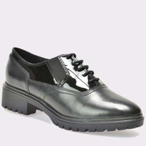 Pantofi GEOX negri, D640Gh, din piele naturala