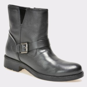 Ghete GEOX negre, D7451E, din piele naturala