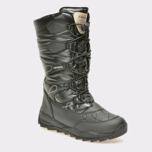 Cizme pentru copii GEOX negre, J742Bc, din cauciuc