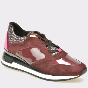 Pantofi GEOX visinii, D44N1A, din piele ecologica