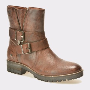 Ghete PEPE JEANS maro, Ls50302, din piele naturala