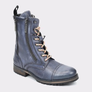 Ghete PEPE JEANS albastre, Ls50288, din piele naturala