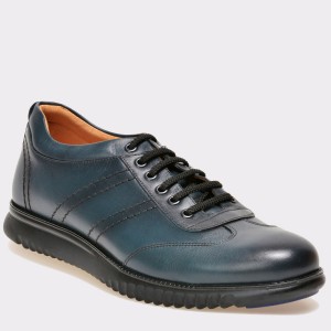 Pantofi OTTER bleumarin, Cool01, din piele naturala
