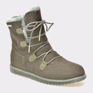 Ghete EMU gri, W11551, din piele intoarsa
