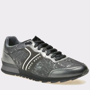 Pantofi HUGO BOSS negri, 1712, din material textil
