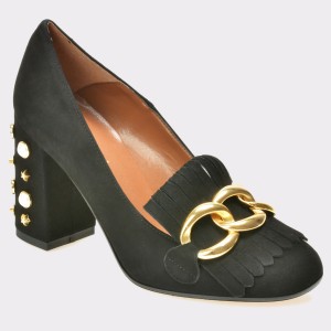 Pantofi EPICA negri, 1868, din piele intoarsa