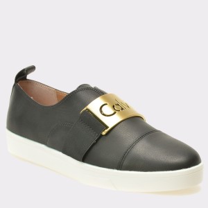 Pantofi CALVIN KLEIN negri, E5681, din piele naturala